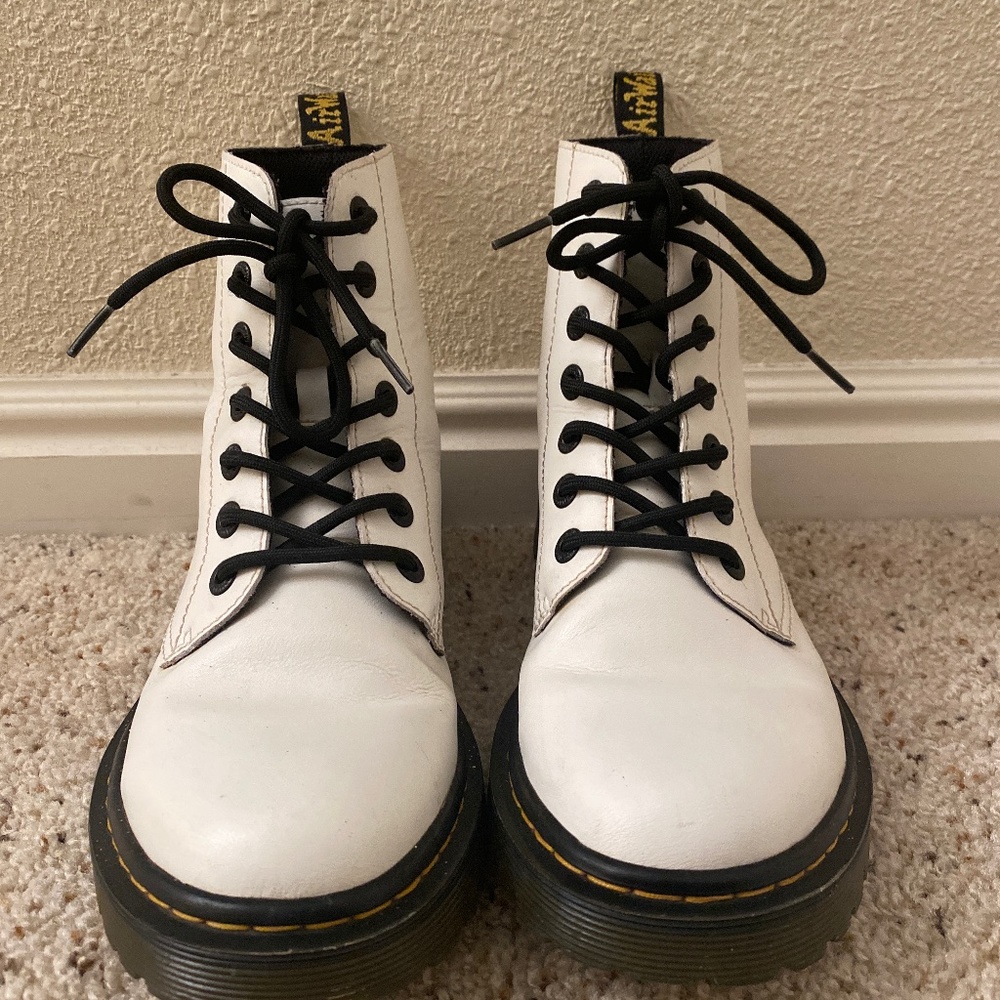 Dr. Martens Luana White Lace-up Boots.